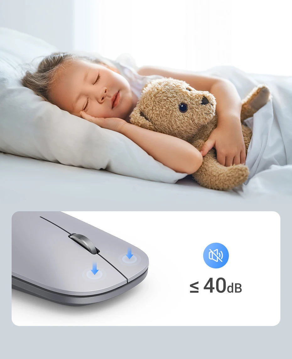 UGREEN Mouse Wireless Bluetooth 2.4G Silent Mice 4000 DPI Left Right Hand For MacBook Tablet Computer Laptop PC Wireless Mouse