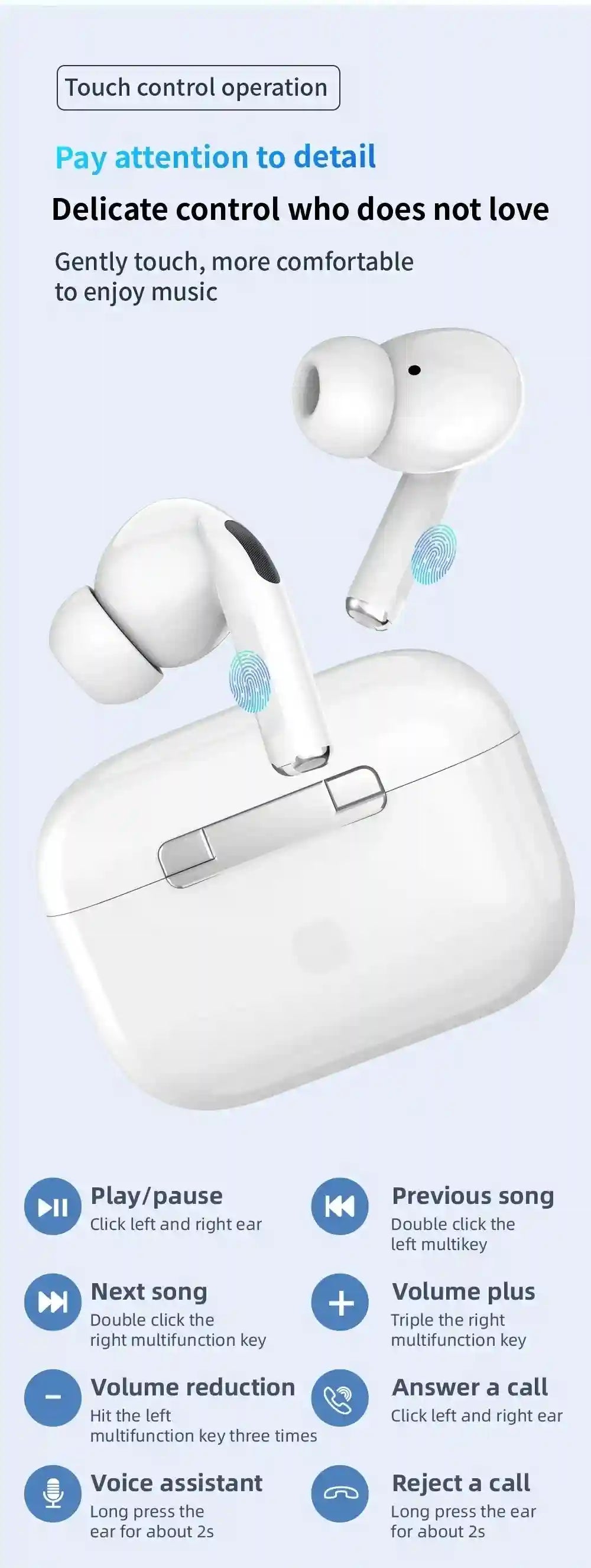 Sony A7 Wireless Headphones - White Over-Ear Bluetooth Earbuds Tidesmit