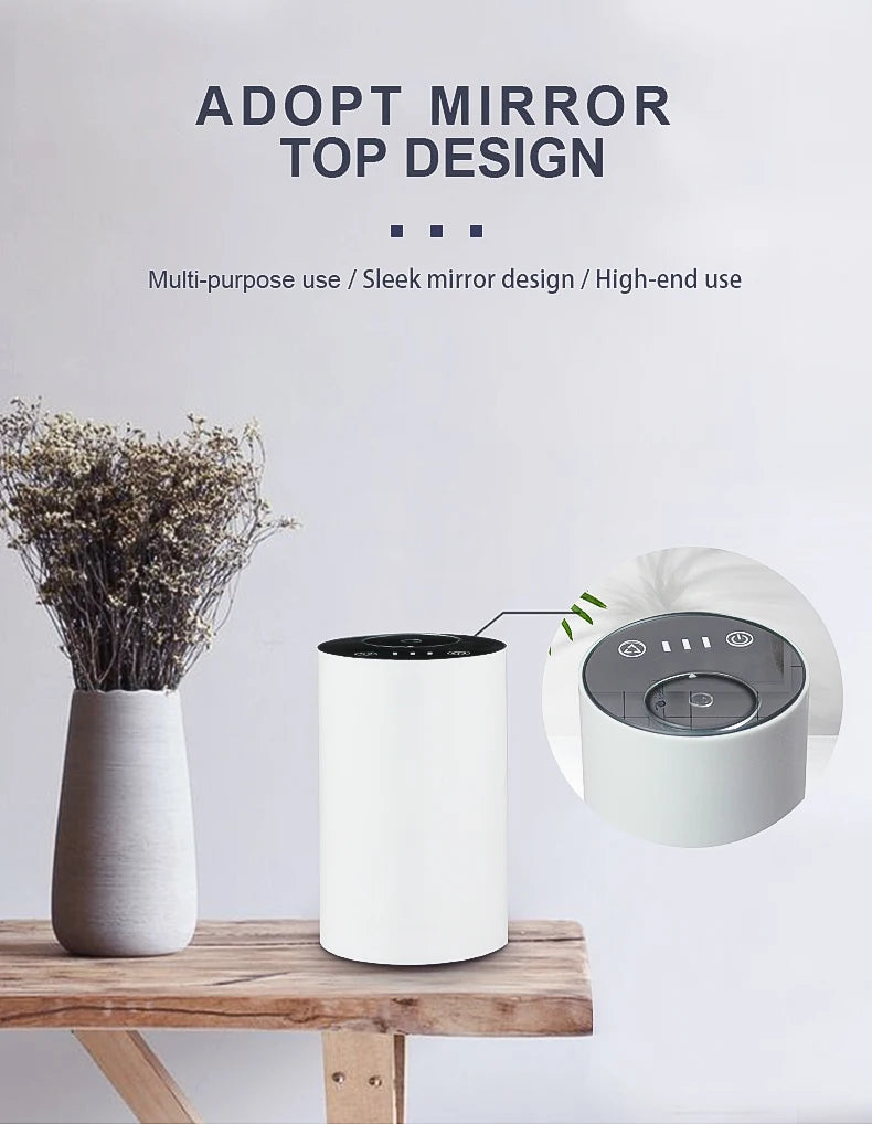 Waterless Aroma Diffusers For Essential Oils Diffuser Portable Smart Car Scent Machine Electric Smell for Home Room Fragrance