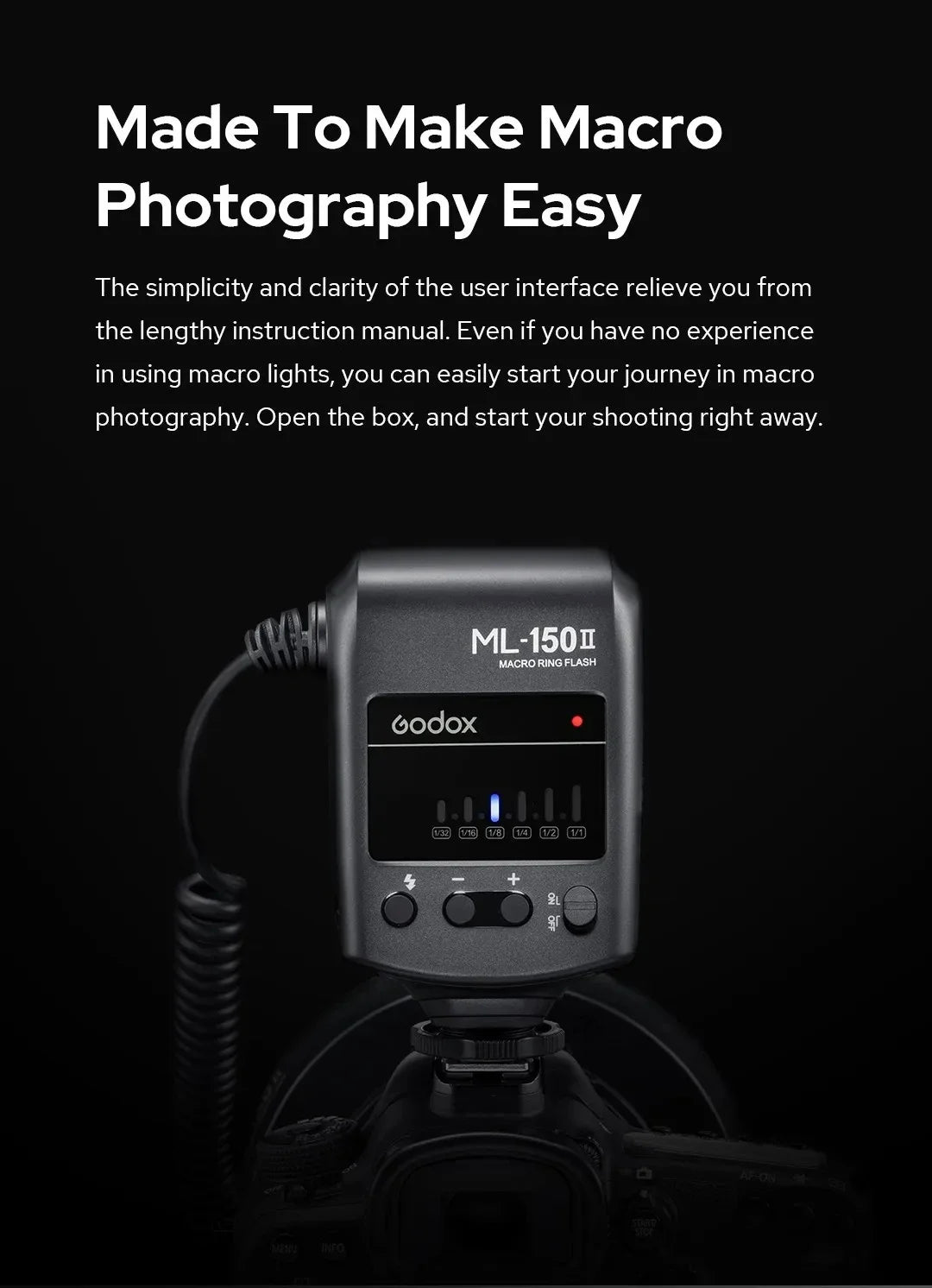Godox ML-150II Macro Ring Flash – Professional DSLR Lighting Kit Tidesmit