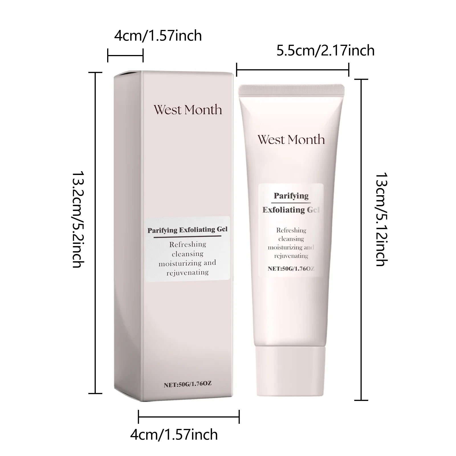 Exfoliating Peeling Gel for Acne and Blackheads - 50g Gentle Formula Scrubs Treatments Tidesmit