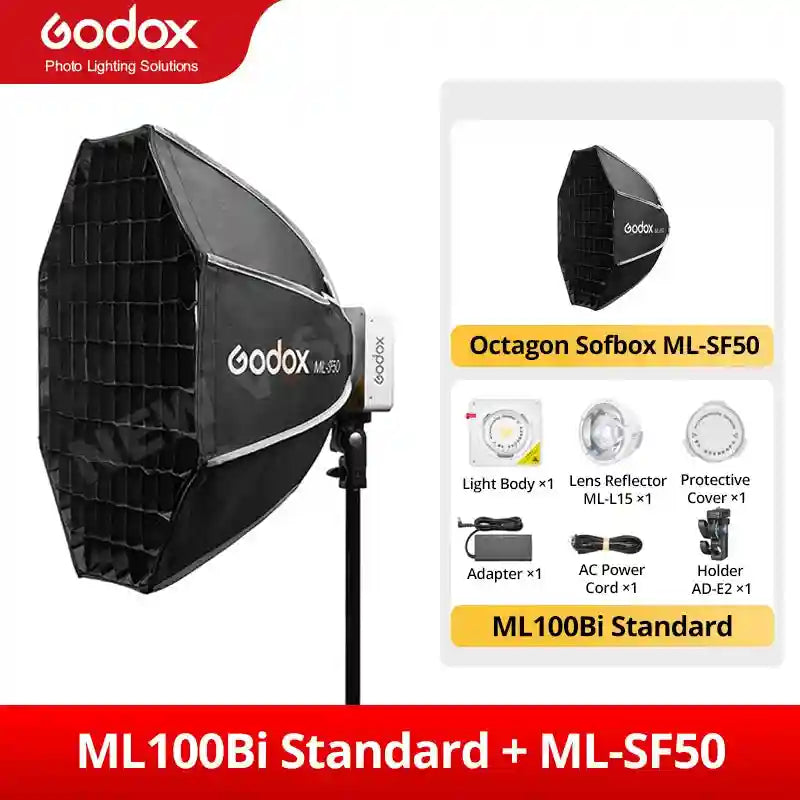 Tidesmit 120W Bi-Color LED Video Light for Content Creation ML100BI kit 4 Tidesmit