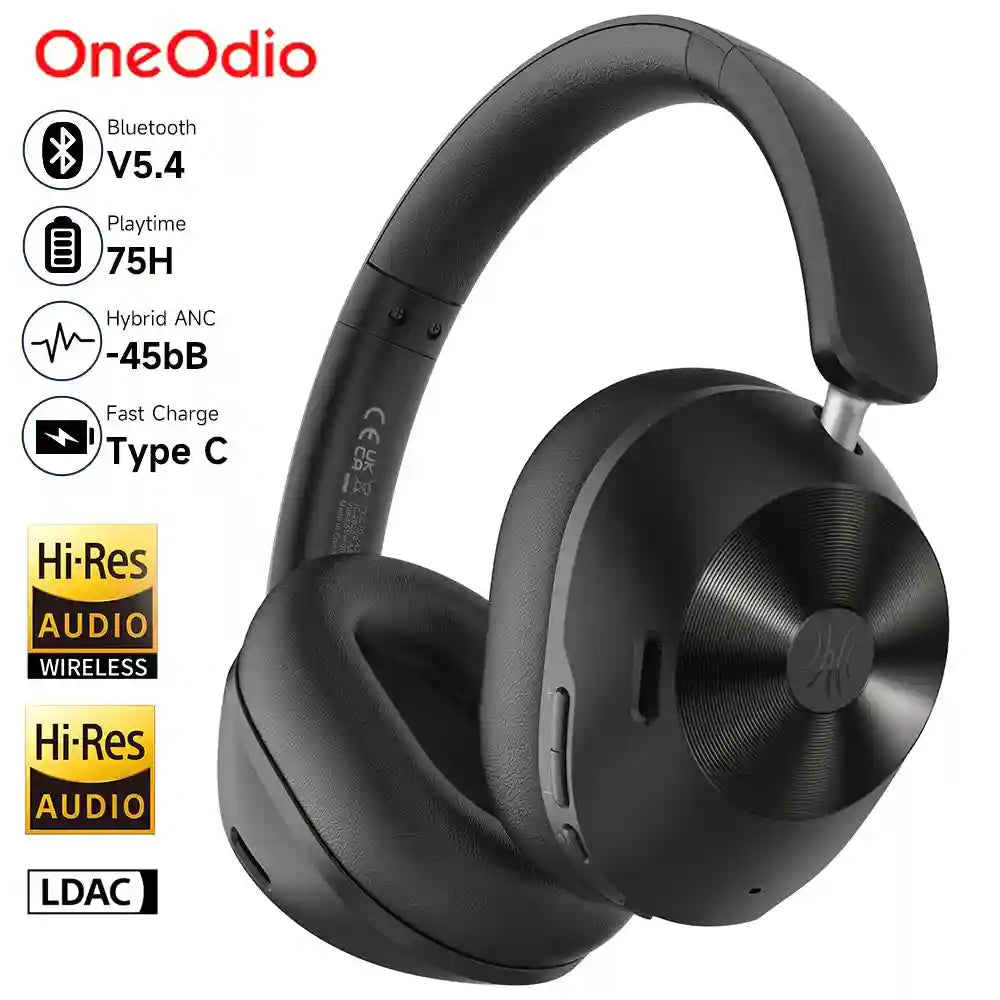 Wireless Noise Cancelling Headphones - Over-Ear Studio Monitor Audio Tidesmit