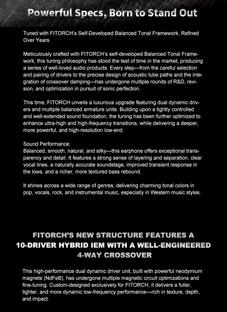 Hybrid In-Ear Monitors Noise Canceling Wired Headphones - Tidesmit Tidesmit