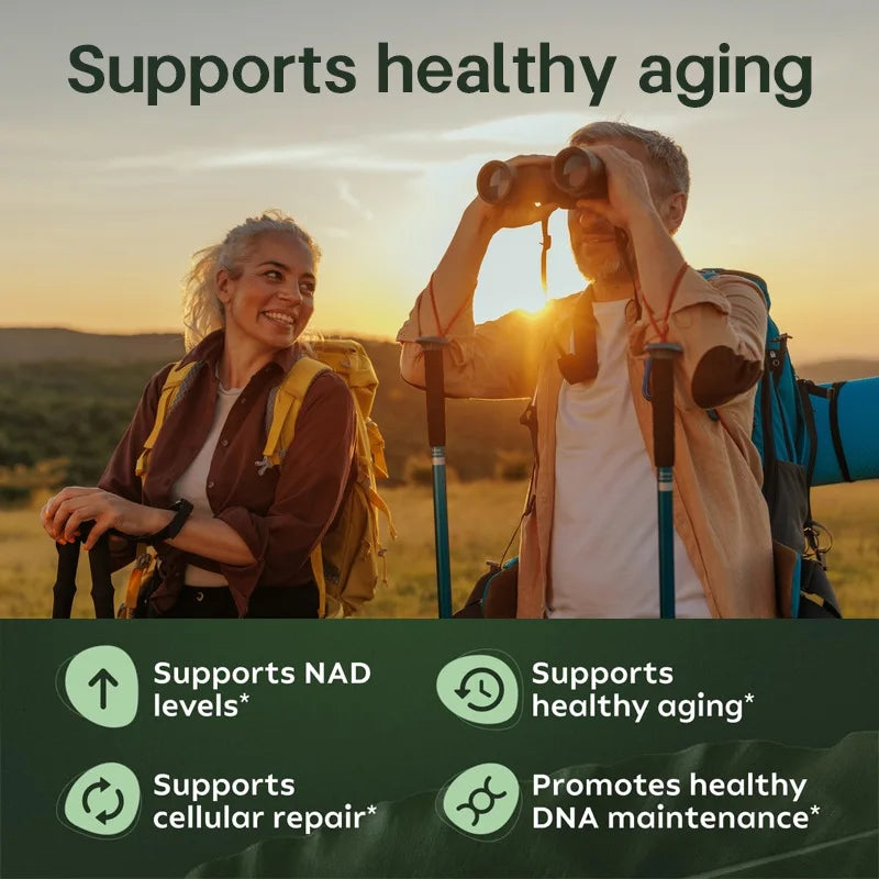 80/240/400Pills Pure NAD+ Nicotinamide Nucleoside 900mg Resveratrol Supplement Vegetarian Capsules Anti-aging