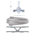 Anti-Snoring Nasal CPAP Replacement Mask with Headgear Strap Reusable Nasal Mask Soft Silicone Full Face CPAP Mask with Headband