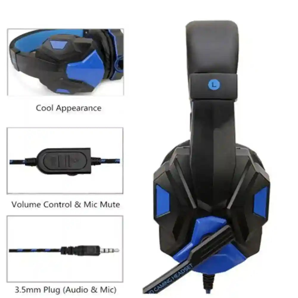 Wired Gaming Headphones with Microphone - Over-Ear PC Headset Tidesmit