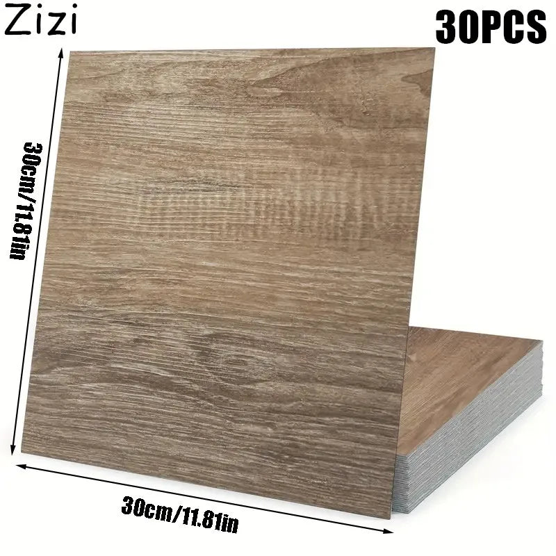 Self-adhesive Vinyl Floor Tiles Wood Grain Design Waterproof  Wear-resistant Wall Tiles for Bedrooms Kitchens Living Room Decor