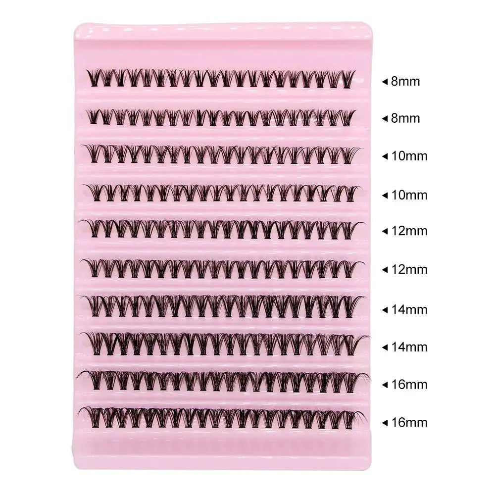 Big Capacity Super Bunch DIY Cluster Lashes 8-16mm Mix Charm Style Eyelashes Extension False Eyelash Makeup Tool Russian