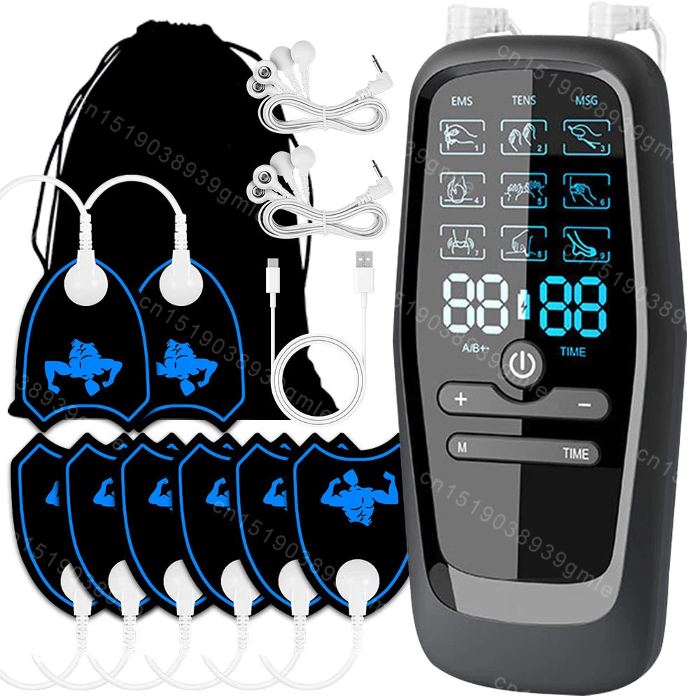 TENS Muscle Stimulator for Back Pain Relief | Portable Electric Massager Back Massage Instrument Tidesmit