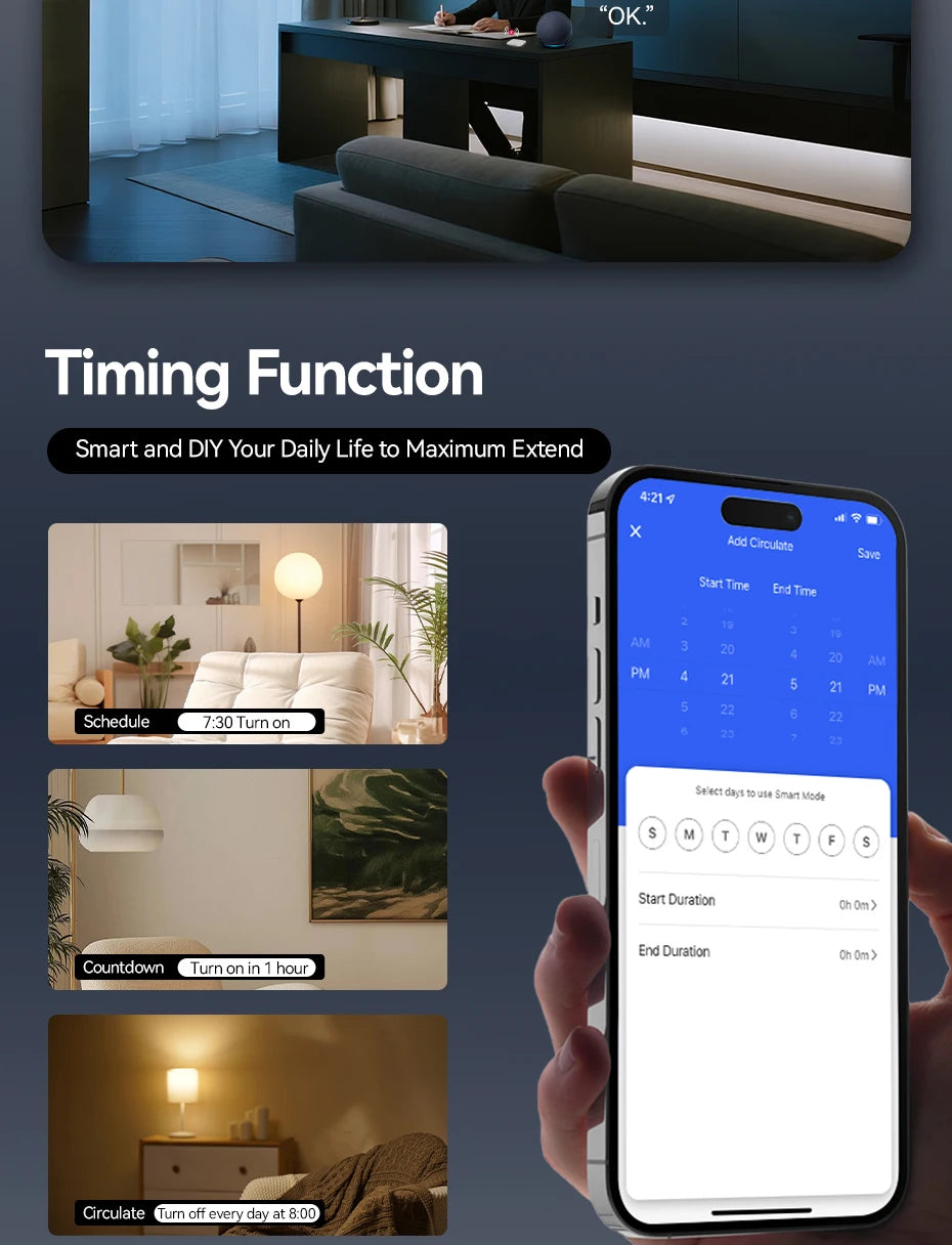 Zigbee Smart Light Switch with USB-C Port - EU Standard | Tidesmit Tidesmit