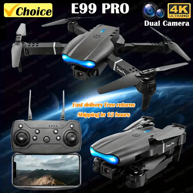 4K Camera Drone - Foldable RC Quadcopter with Obstacle Avoidance Tidesmit