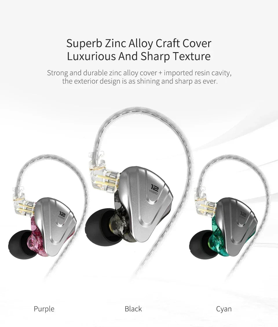 KZ ZSX 12-Driver Hybrid In-Ear Monitors by Tidesmit Tidesmit