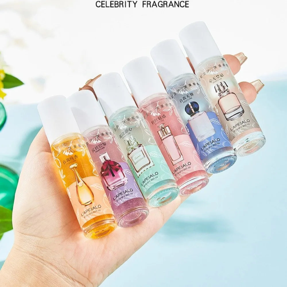 Tidesmit 6-piece roll-on perfume and deodorant gift set for women, 10ml portable long-lasting fresh fragrance bottles