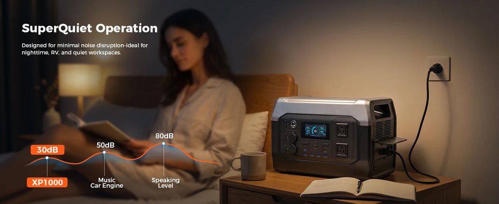 CTOLITY 1800W Camping Portable Power Station 1024Wh Lifepo4 Pure Sinve Wave Solar Generator Outdoor XP1000 110V AC Garden Party