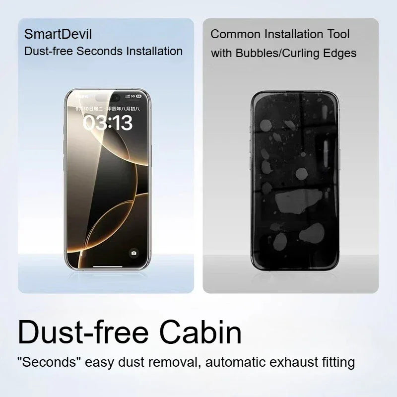 iPhone 17 Pro Screen Protector - 9H Tempered Glass with Dust-Free Tech Tidesmit