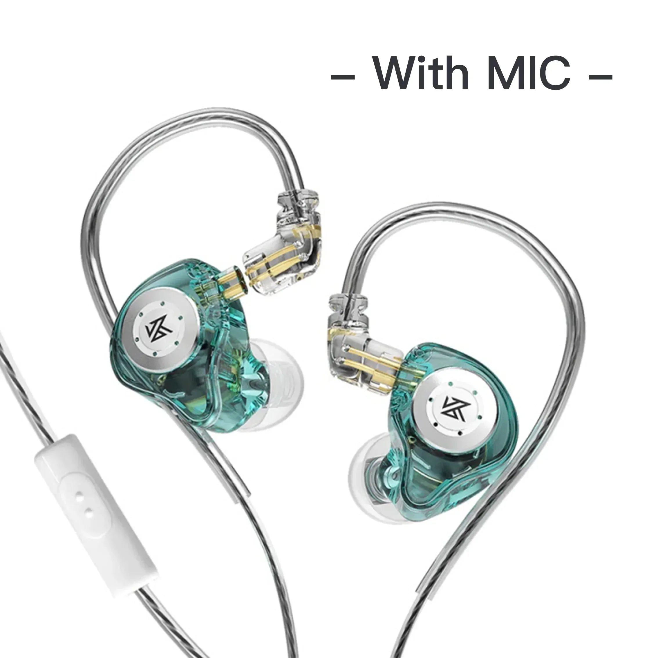 KZ EDX PRO Dynamic Drive Headphones HIFI Bass Music Earbuds In Ear Noise Cancelling Headset Gaming Earphones With MIC KZ ZSN Cyan MIC China Mainland Tidesmit
