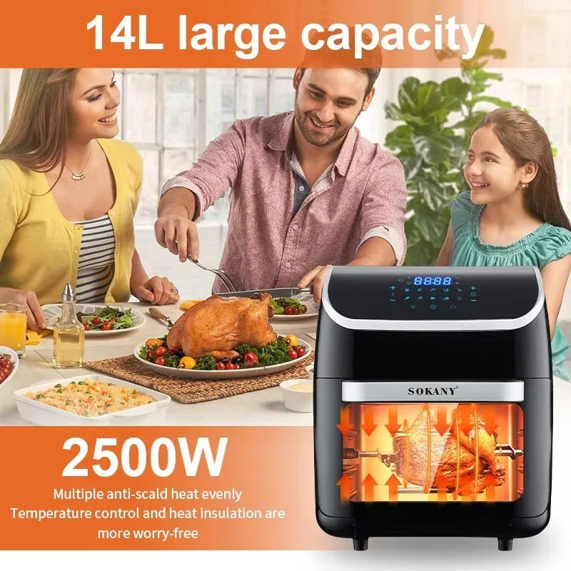 Airo Factory Can Customize Large Capacity air Fryer Touch air Fryer No Oil Smoke Fries Electromechanical Oven