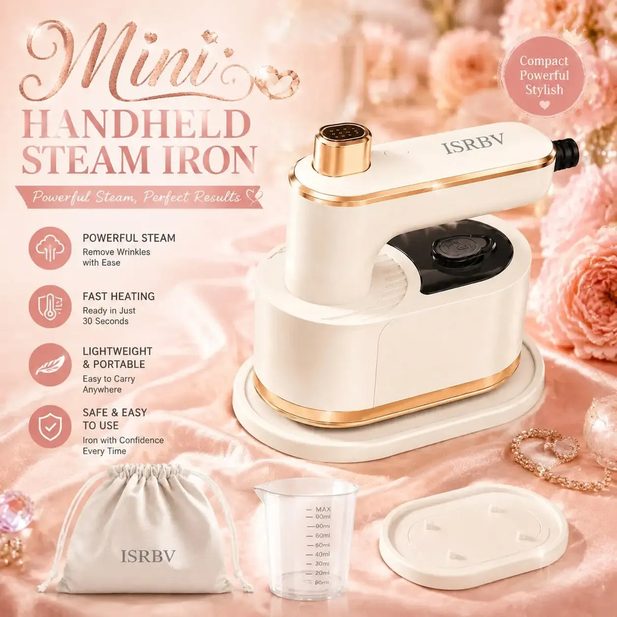 Tidesmit Foldable Handheld Steam Iron 110V US Plug