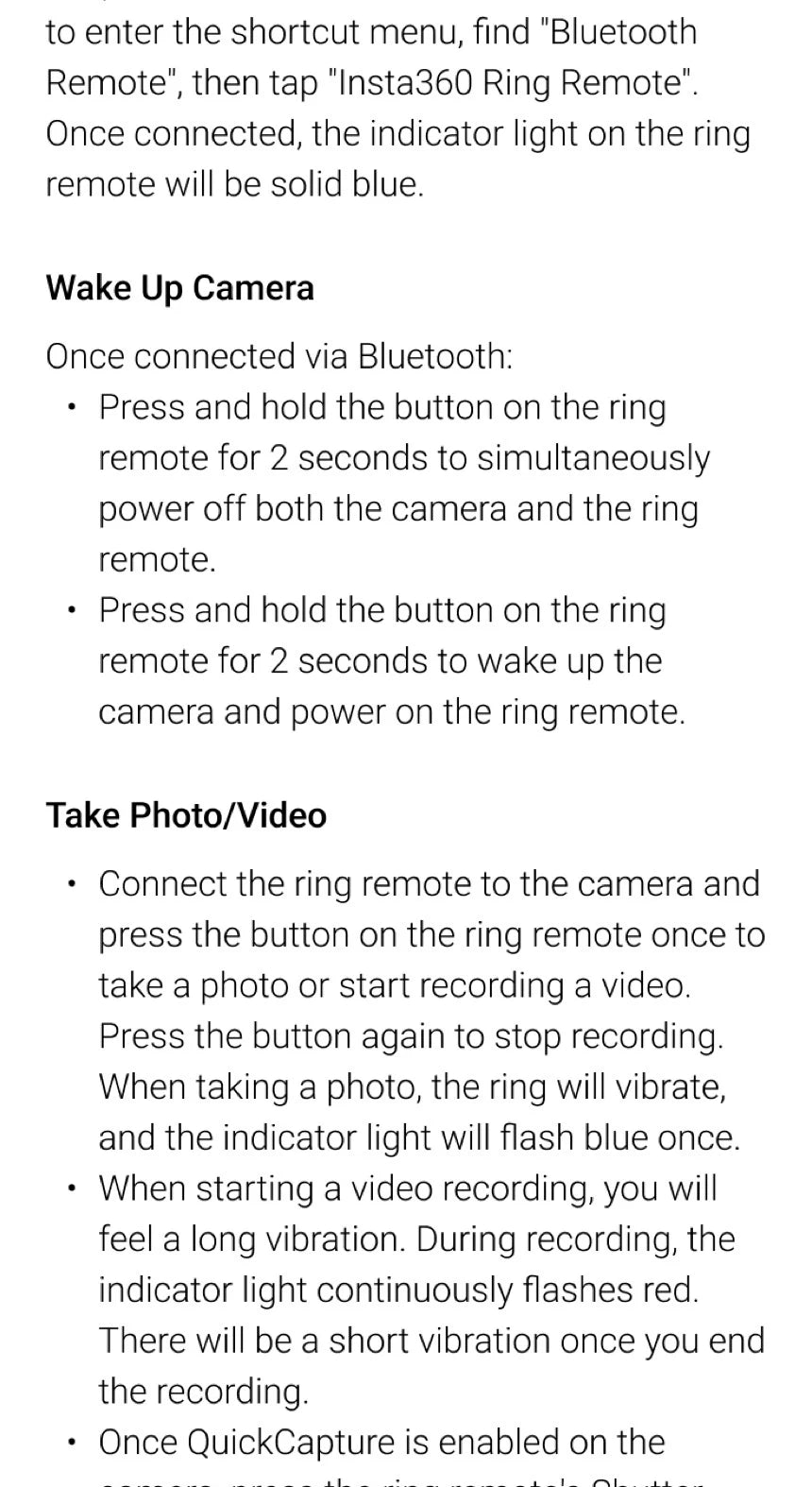 Insta360 Ring Remote Control for X4 and Ace Pro 2 | 20m Range Tidesmit