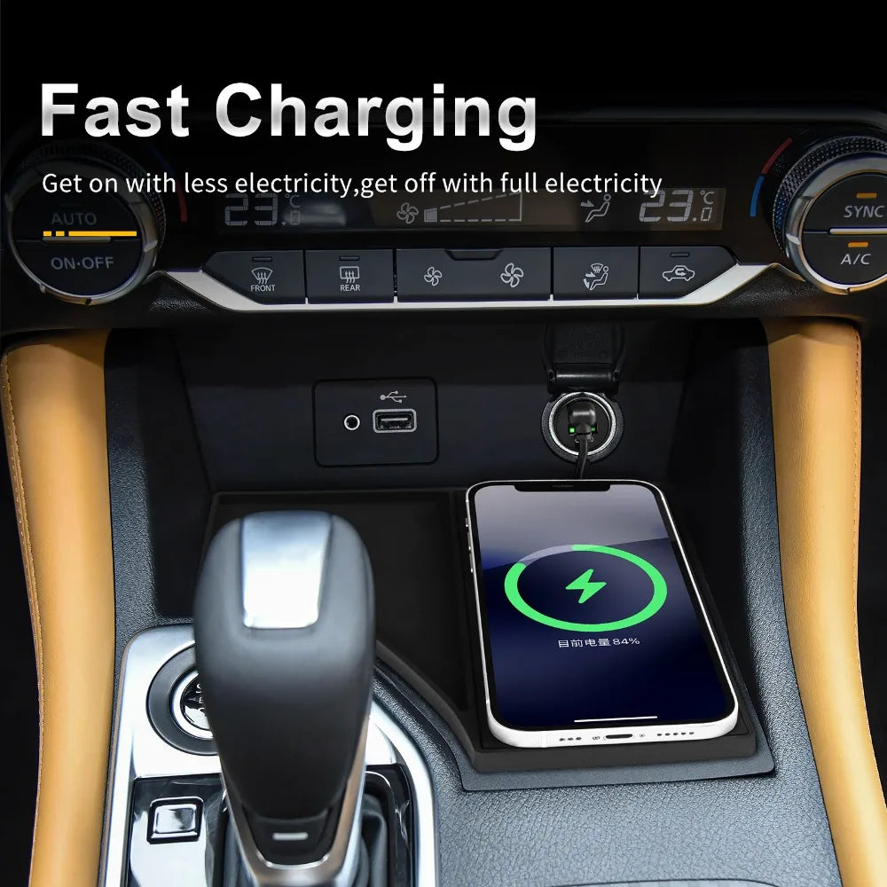 Wireless Charger for Nissan Sentra 2020-2025 Qi Certified Fast Charge Tidesmit