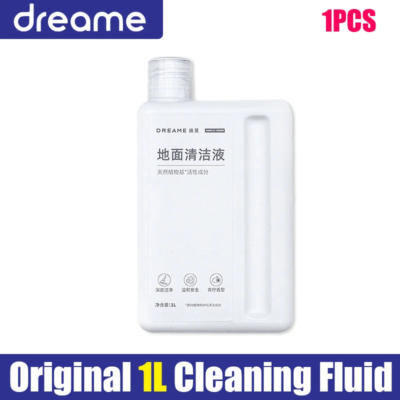 Tidesmit 1L Dreame cleaning solution bottle for L10s Pro, X30, and X40 Ultra robot vacuum maintenance accessory view
