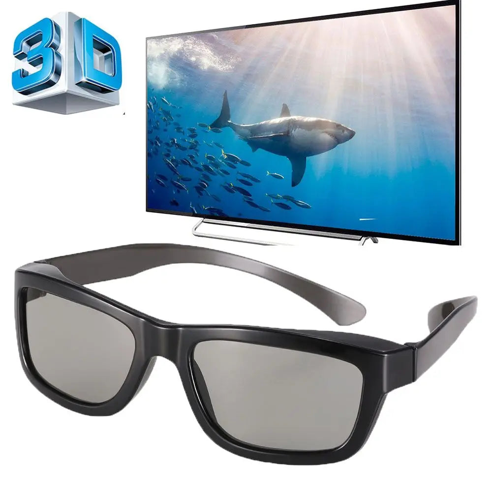 3D Polarized Glasses for Passive TV and Projectors - Black Tidesmit
