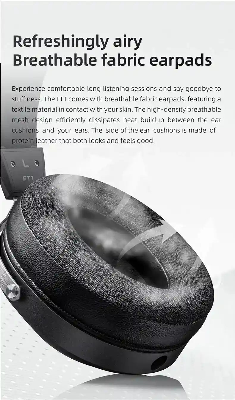 FiiO FT1 Closed-Back Headphones | Nanowood Fiber Over-Ear Audio Tidesmit