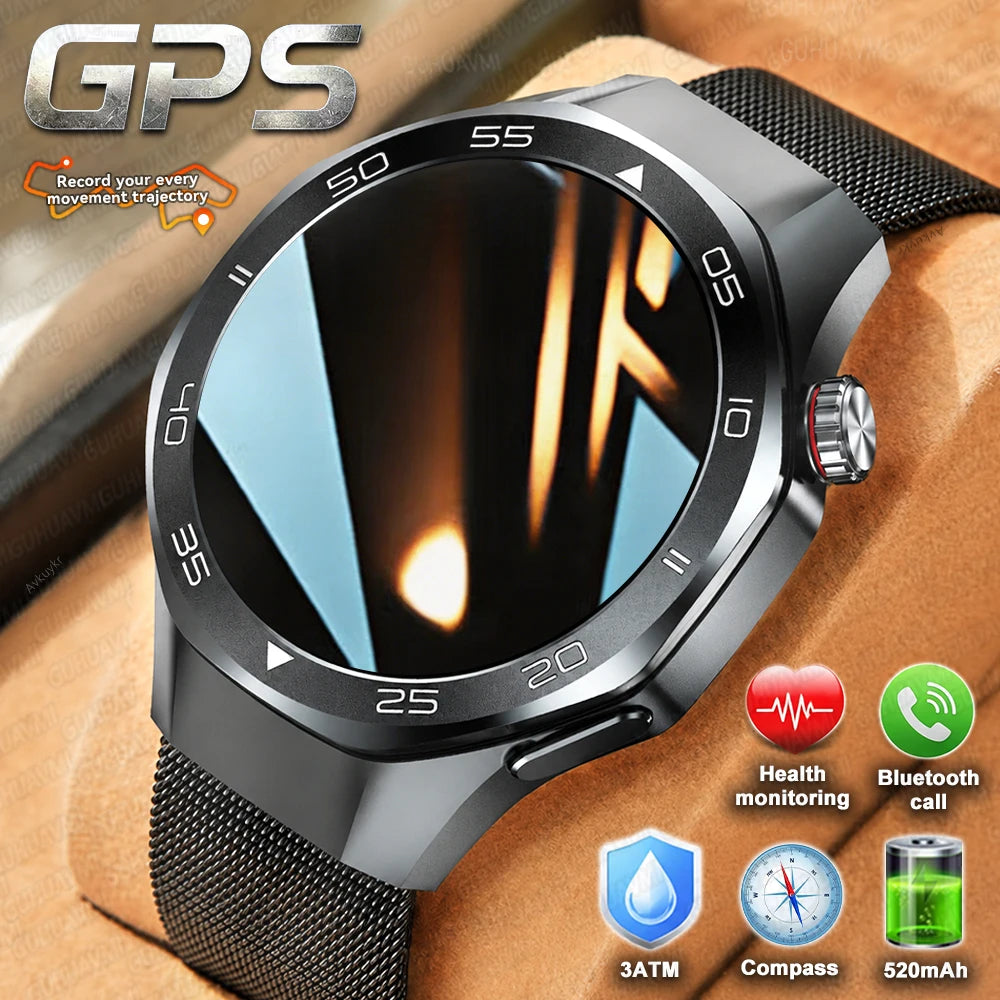 2026New Smart Watch GPS Positioning 3ATM Waterproof GPS Tracker Compass Men Bluetooth Call Heart rate 170+Sports Watch Men Women