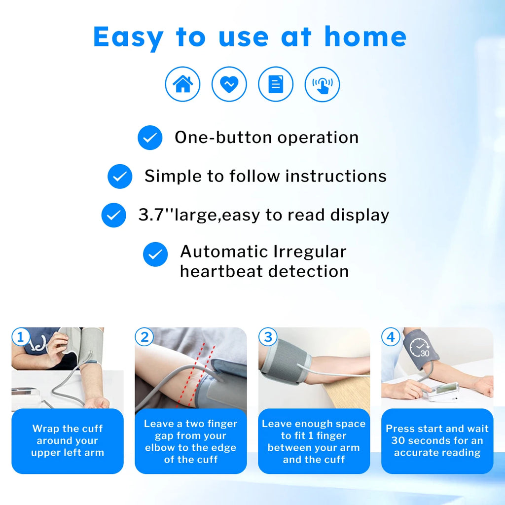 LinkSun 2005-1 Blood Pressure Monitor Tensiometer 22-42cm Upper Arm Blood Pressure Checker Digital BP Machine Heart Rate Monitor