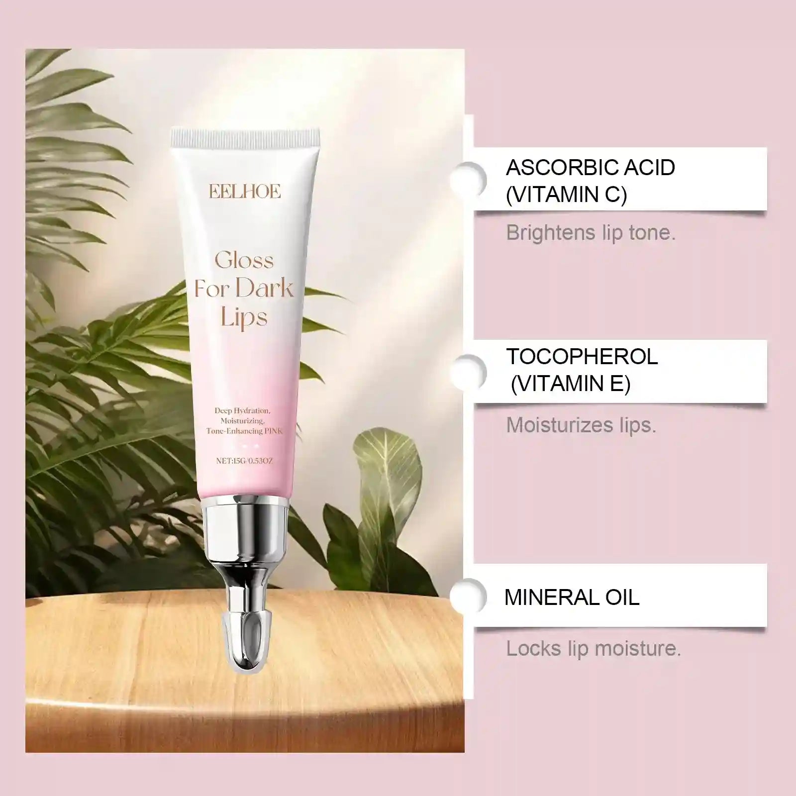 Hydrating Lip Oil Serum - Vitamin C Repair Treatment for Dry Lips Lip Care Tidesmit
