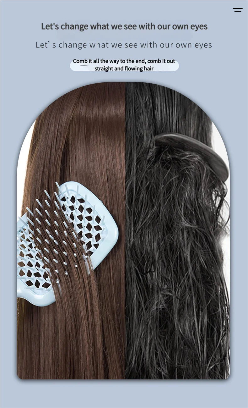 Detangling Hair Brush - Ergonomic Massage Comb for Wet Curly Hair Massage Chairs Tidesmit