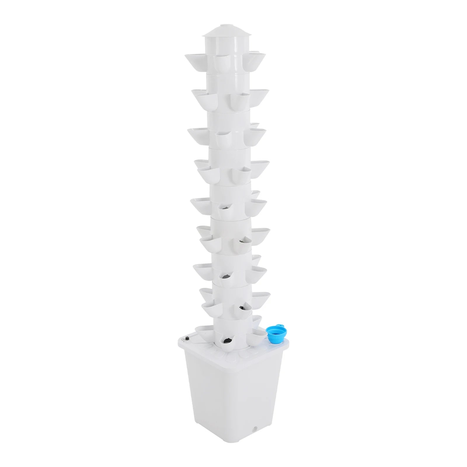 Vertical Hydroponic Growing System 45 Holes Kit with Water Pump Vegetable Planter for Balcony Garden Greenhouse