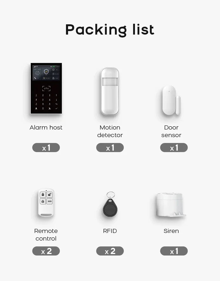 4G Smart Alarm Security System | Tuya App-Controlled Protection Kit Tidesmit