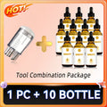 Scalp applicator liquid comb set with 10 serum bottles for hair growth treatment and targeted scalp massage therapy.