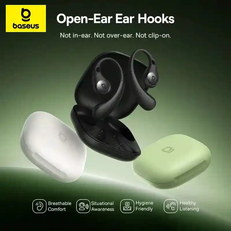 Wireless Sport Earbuds: Bluetooth 5.4 Hi-Res Open-Ear Headphones Tidesmit