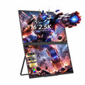 Sibolan 16 inch 2.5K Dual Screen Portable Monitor 60Hz 100% sRGB HDMI USB-C Plug Metal Body Laptop Display Extender For Wins Mac