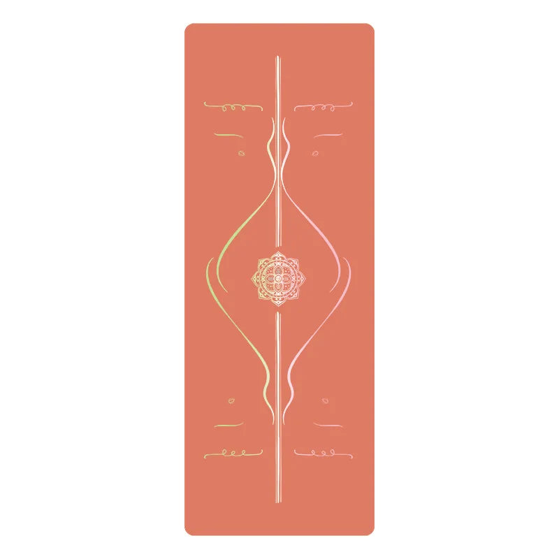 Professional PU Natural Rubber Yoga Mat, Non-Slip Grip Thickened Shock-Absorbing Exercise Dance Fitness Mat