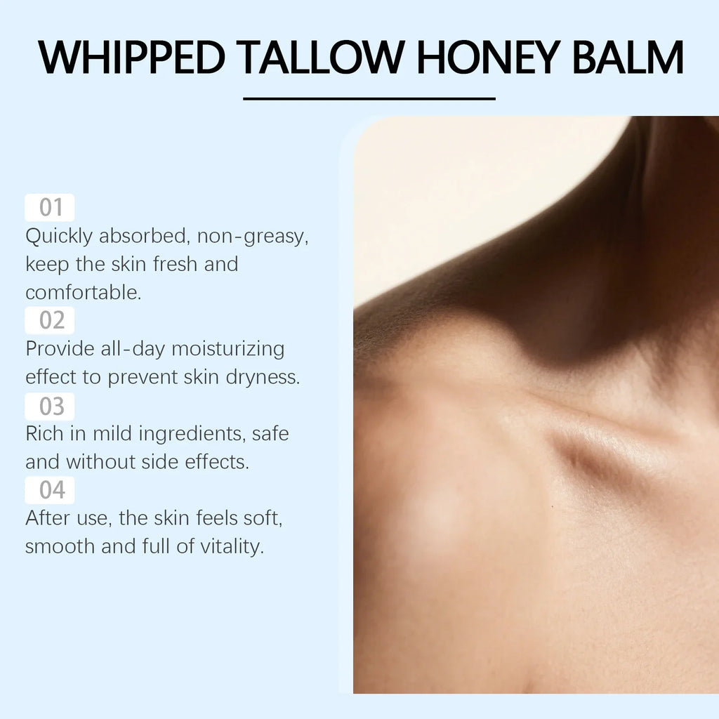 2026Blue Balm Moisturizer with GHK-Cu Copper Peptides & Beef Tallow: Manuka Honey Care for Mature Dry Skin