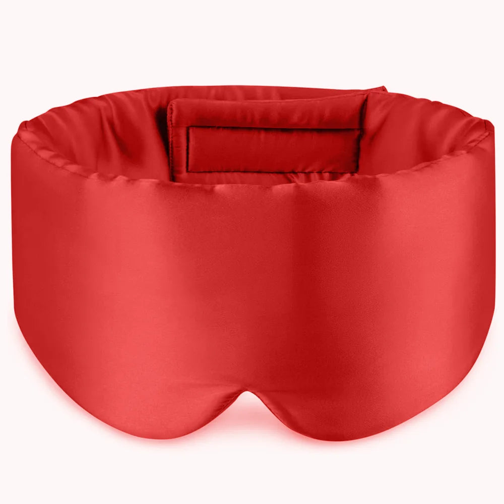 100% Mulberry Silk Sleep Mask Soft Padded Eyemask Eyeshade Blocking Light for Travel & Nap Comfortable Sleeping Eyepatch