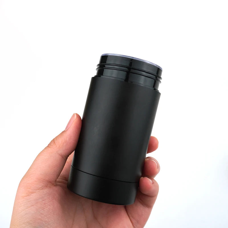 Tidesmit 75g matte black empty twist-up deodorant container tube for professional DIY antiperspirant packaging.
