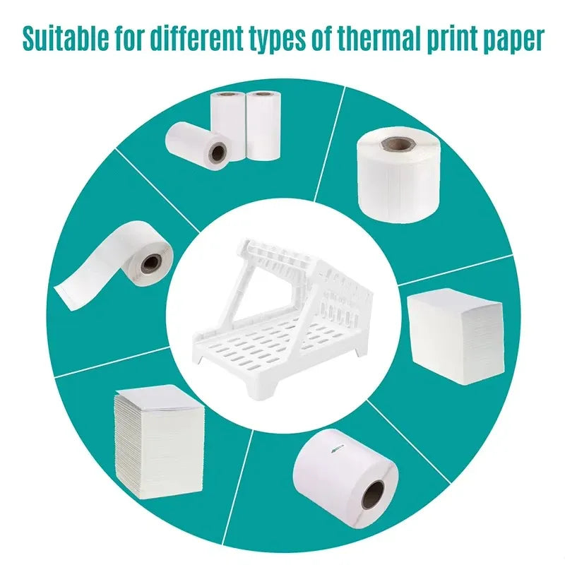 Thermal label paper roll and sheets set for compatible thermal printer use