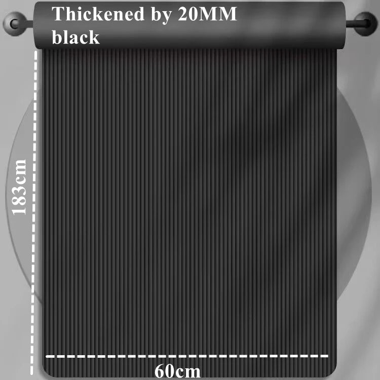 183x60cm Fitness 20mm Thick Workout Yoga Mat Indoor Pilates Noise Reduction Yoga Mat Moisture-proof Non-Slip Durable Exercise