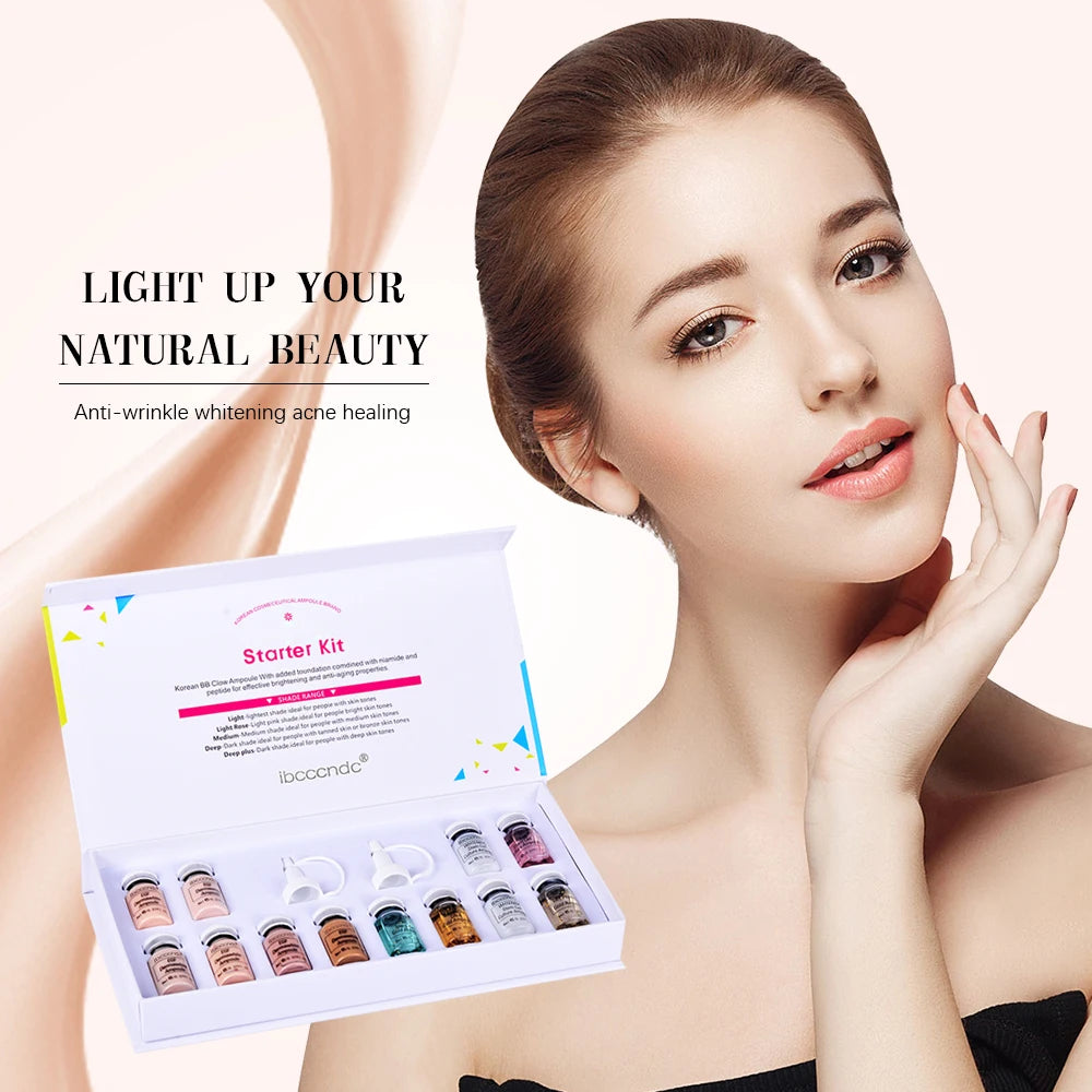 Tidesmit Korea BB Cream Glow Starter Kit texture close-up with niacinamide and peptide serum for radiant skin