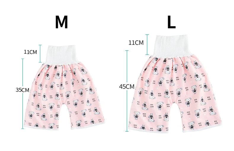 Baby Diaper Pants Waterproof Skirt Cloth Diapers Infant Leak-proof Urine Training Pants Kids Nappy Sleeping Bed Potty Trainining