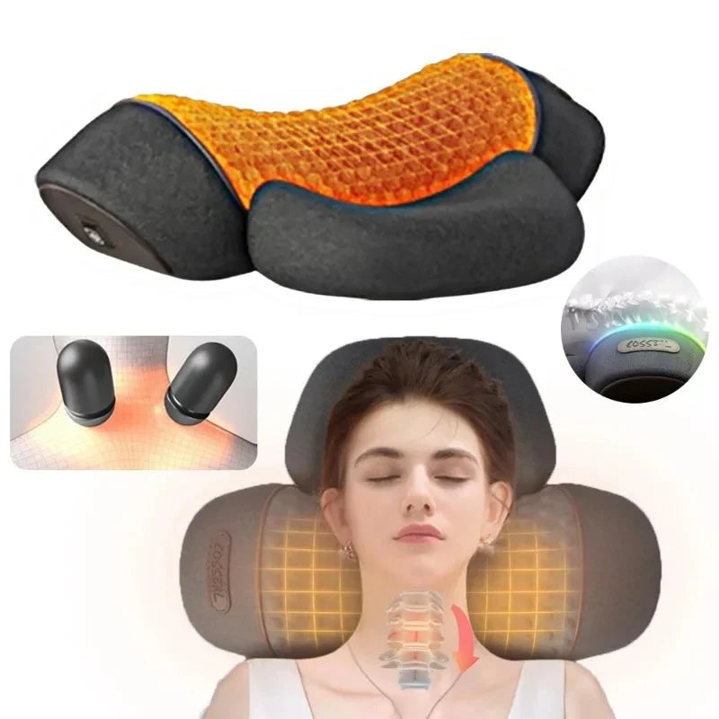 Electric Neck Massager with Heat and Vibration - Tidesmit Wellness Back Massage Instrument Tidesmit
