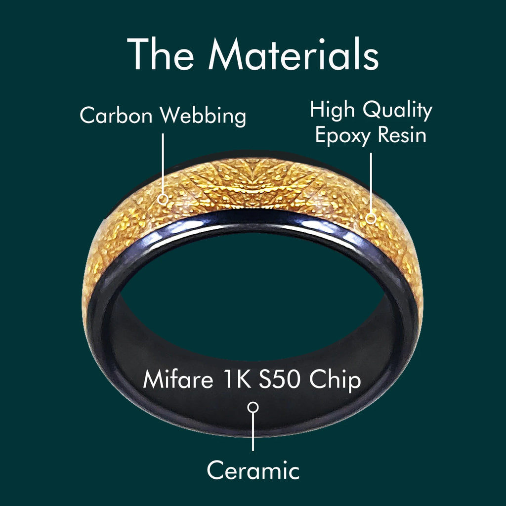 RFID Ceramic Smart Health Ring 13.56MHz NFC Access Key by Tidesmit Tidesmit