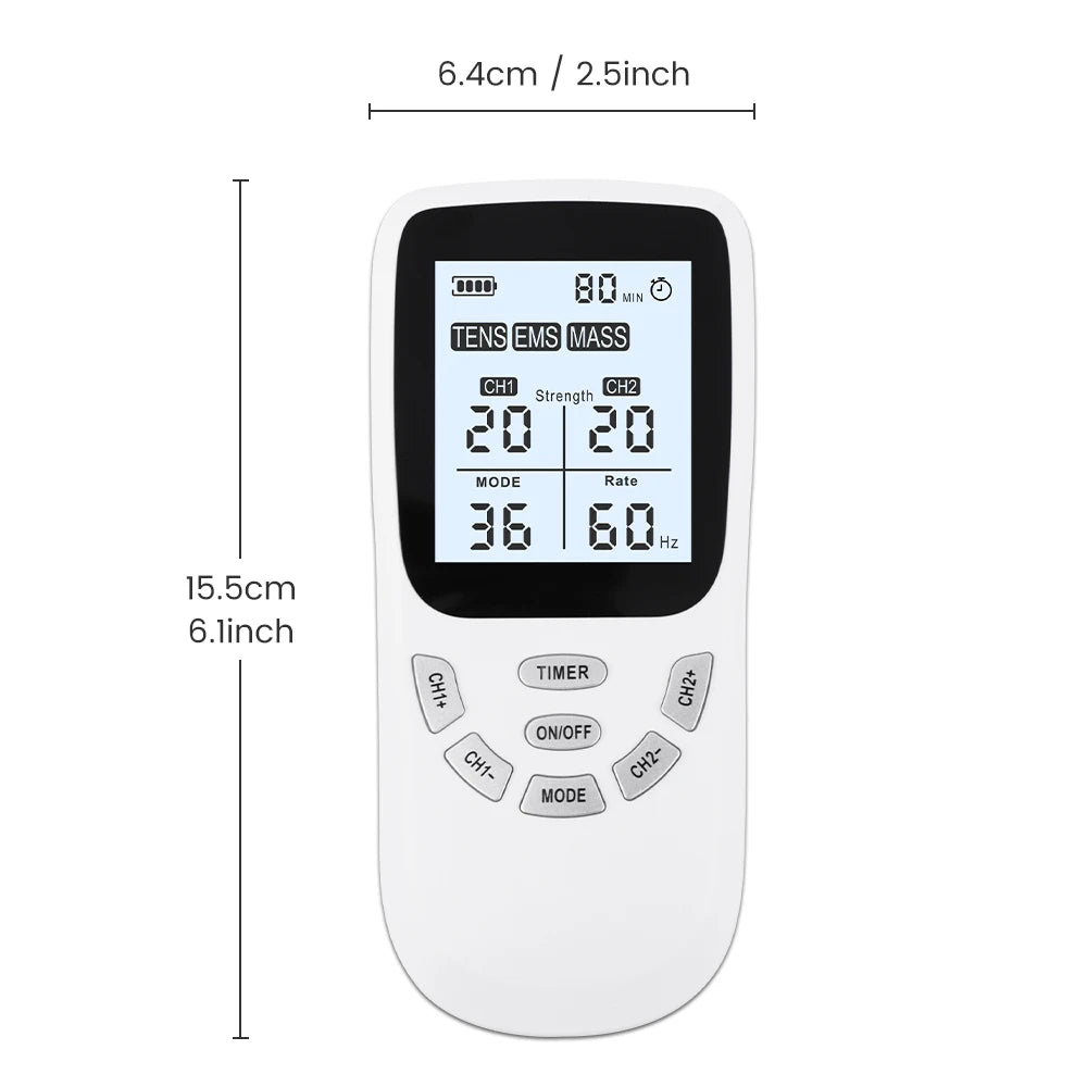 TENS Unit Muscle Stimulator - 36-Mode Portable Rechargeable Massager Body Shaping Massage Equipment Tidesmit