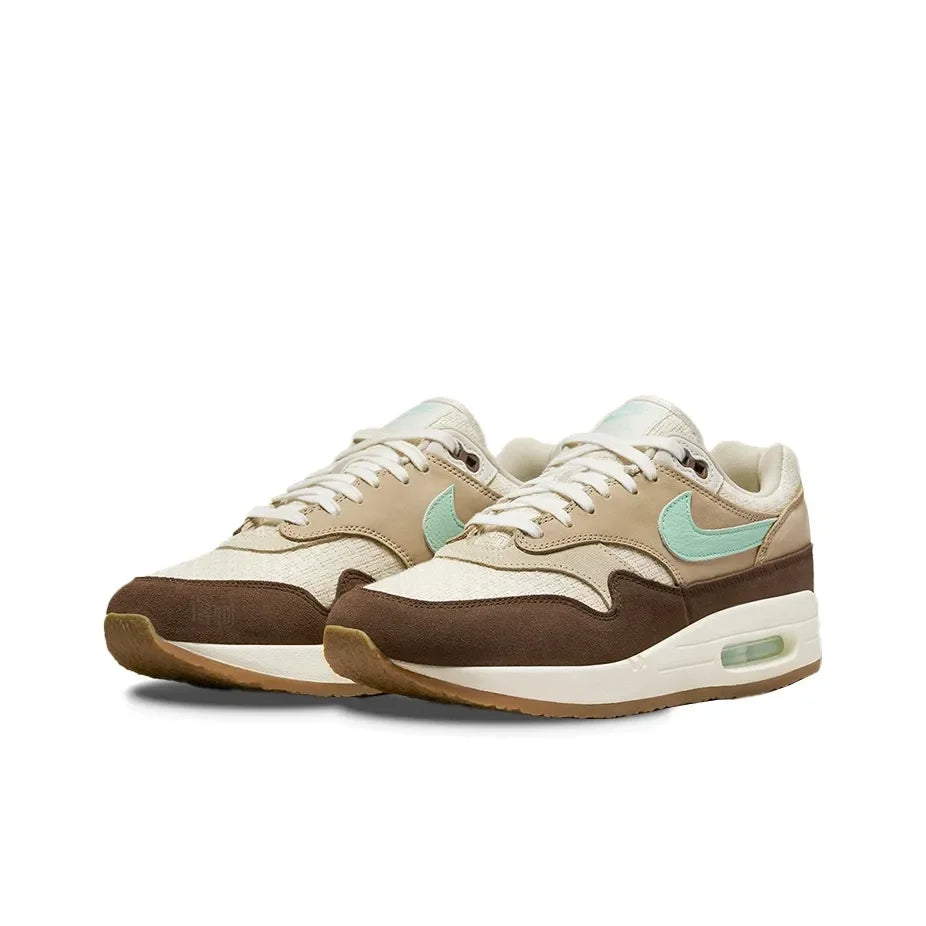 FD5088-200 Nike Air Max 1 with Air Cushioning and Non-Slip Sole: Unisex Running Shoes for Trendy Casual Wear