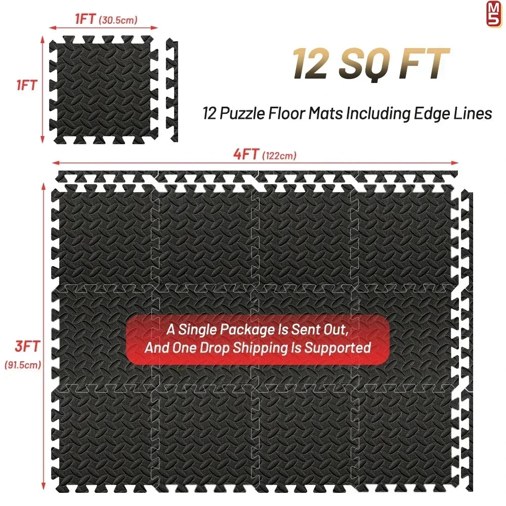 Massage Cushion Puzzle Mat - Non-Slip EVA Foam Exercise Tiles Massage Cushion Tidesmit